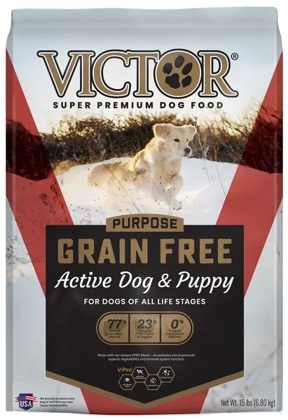 15 Lb Victor Grain Free Active Dog & Puppy - Food